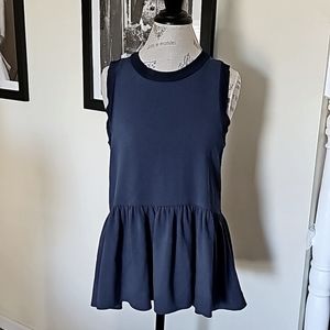 Tibi blue sleeveless blouse sz 6